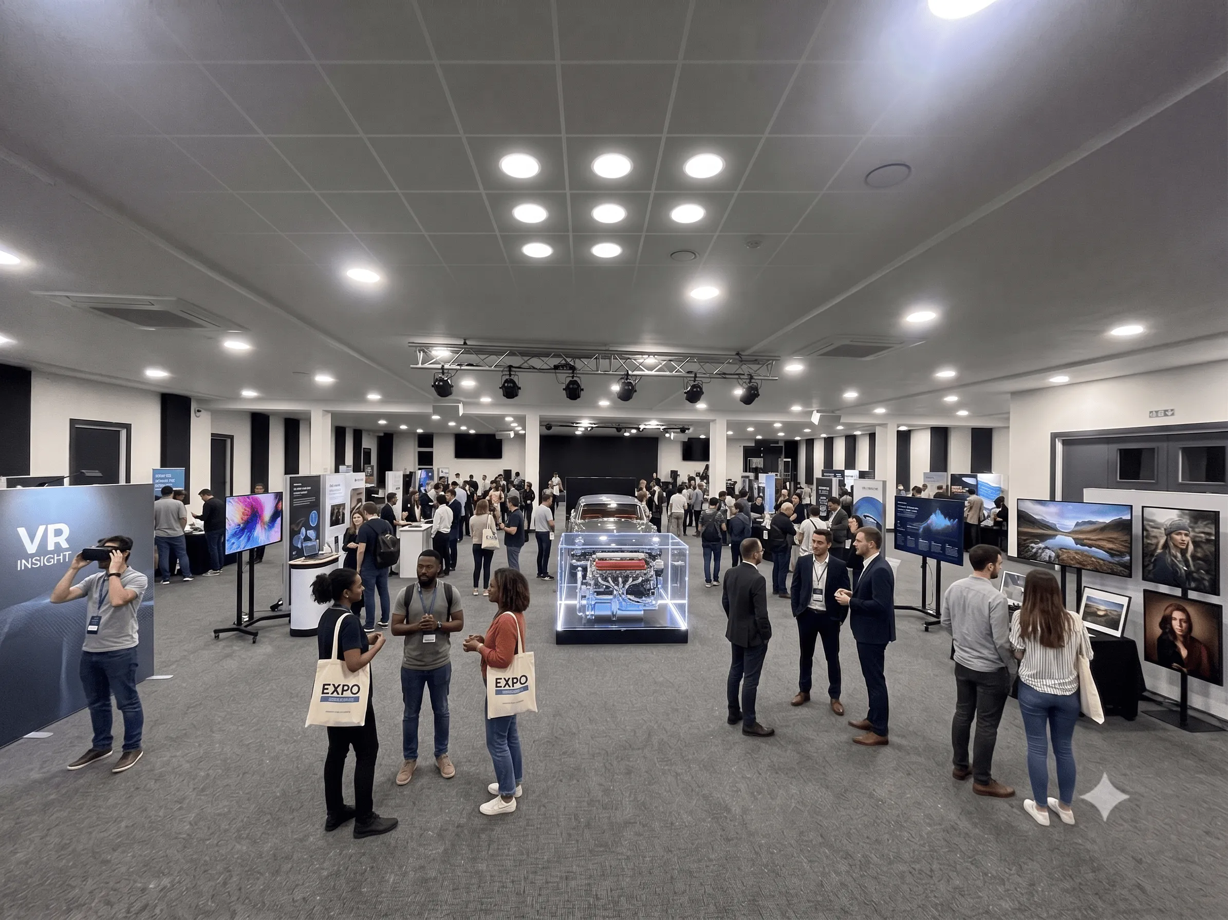 Exhibition floor, load-in
